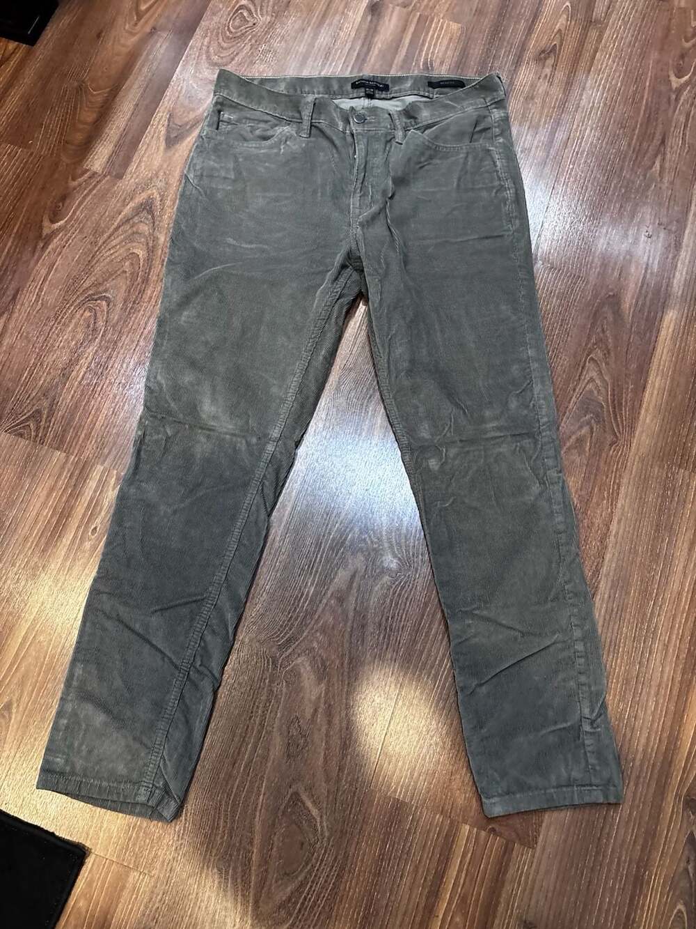 Banana Republic Traveler Corduroy Skinny Fit Pants 32x30 Olive Grey